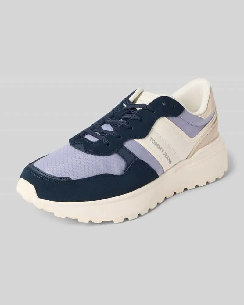 Tommy Hilfiger Low Top Sneaker mit Label-Detail und Schnürverschluss Dunkelblau