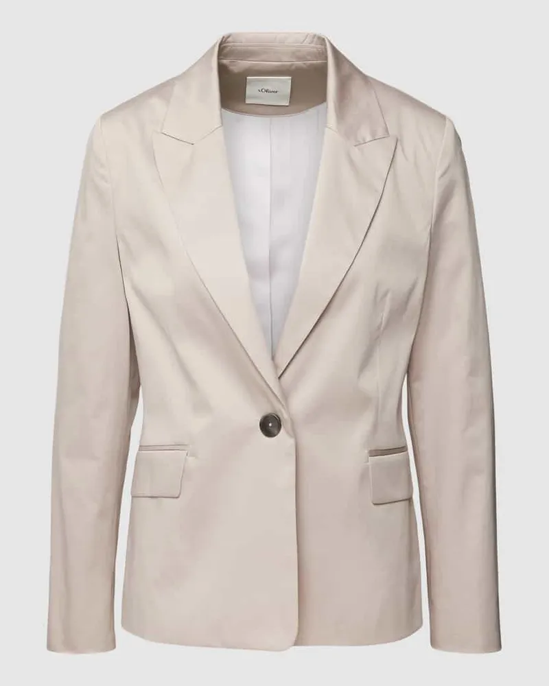 S.Oliver Blazer mit Knopfverschluss Stein