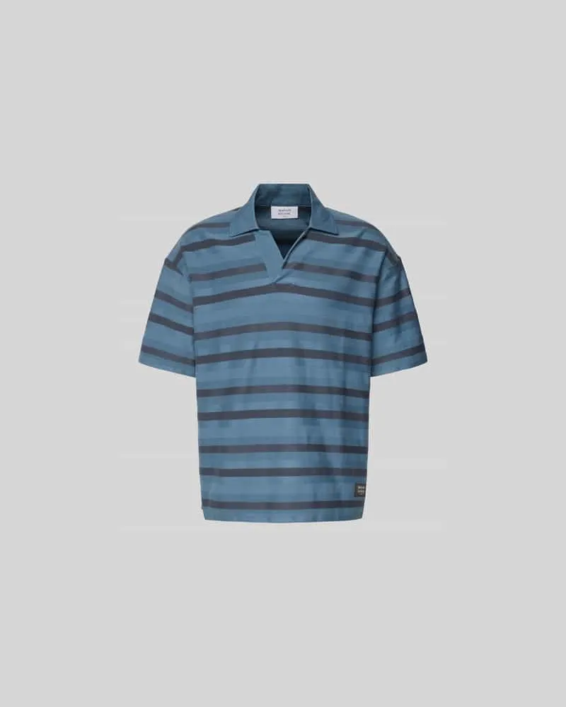 Kitsuné Oversized Poloshirt mit Logo-Patch Ocean