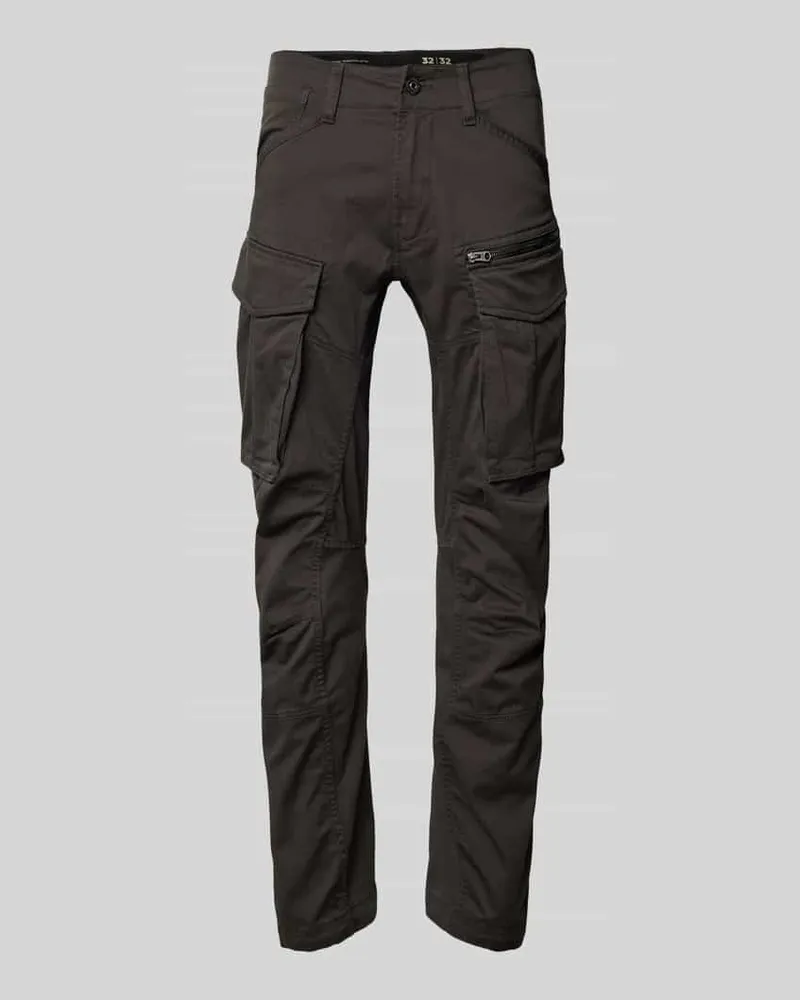 G-STAR RAW Regular Tapered Fit Cargohose mit Reißverschlusstasche Anthrazit