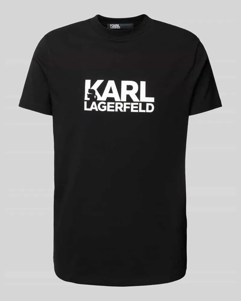 Karl Lagerfeld T-Shirt mit Label-Print Black
