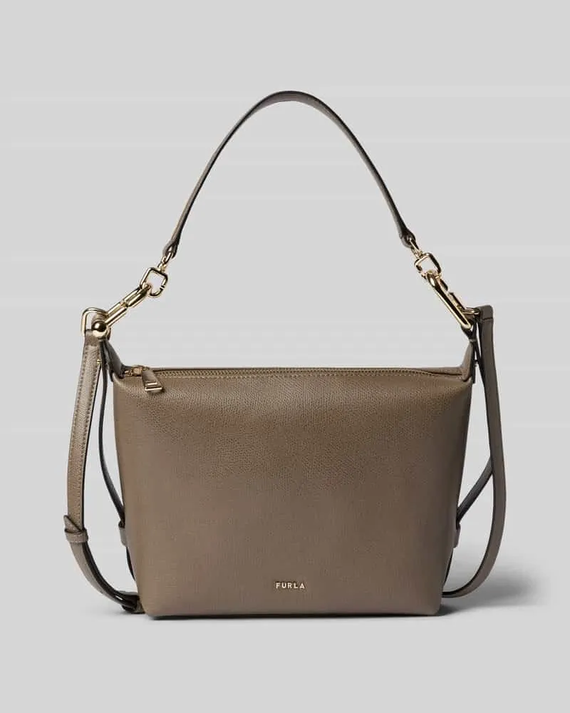 Furla Hobo Bag mit Label-Detail Modell 'TONIE Mittelgrau