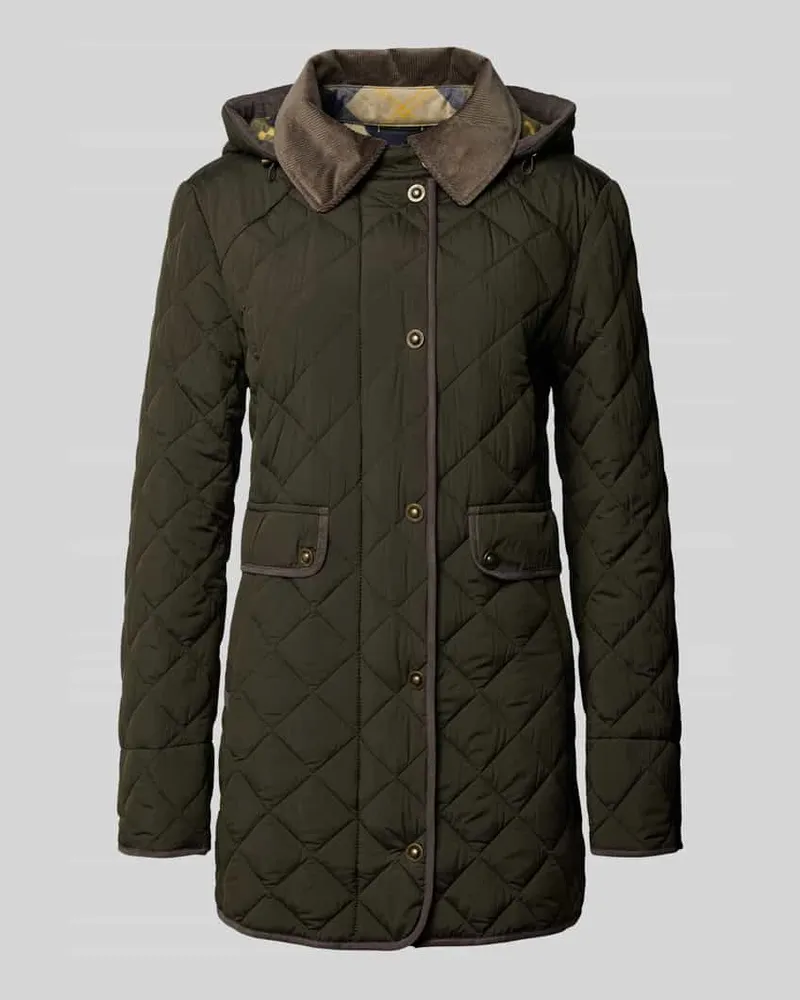 Gil Bret Steppjacke mit Umlegekragen und Pattentaschen Oliv