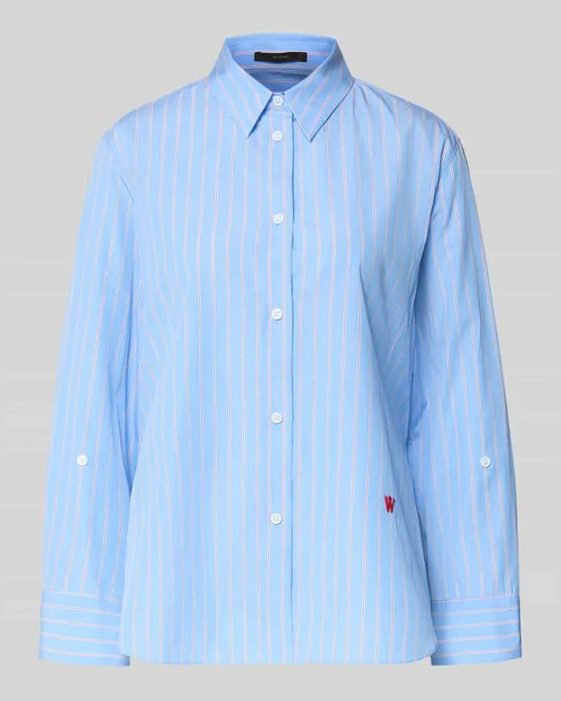 windsor. Hemdbluse mit Knopfleiste Hellblau