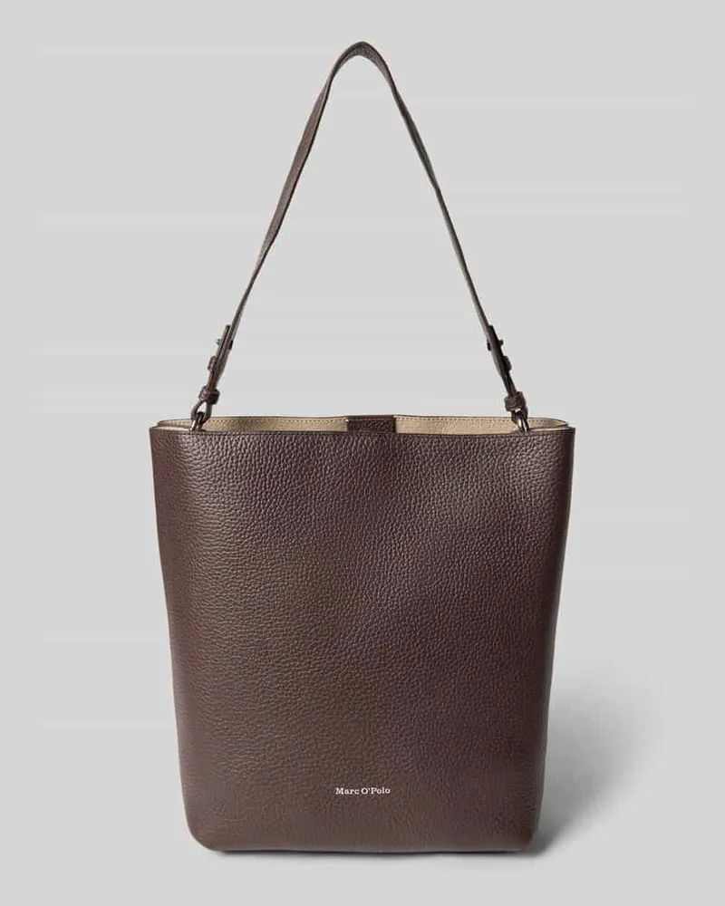 Marc O'Polo Shopper aus echtem Rindsleder Modell 'BRINJA Dunkelbraun