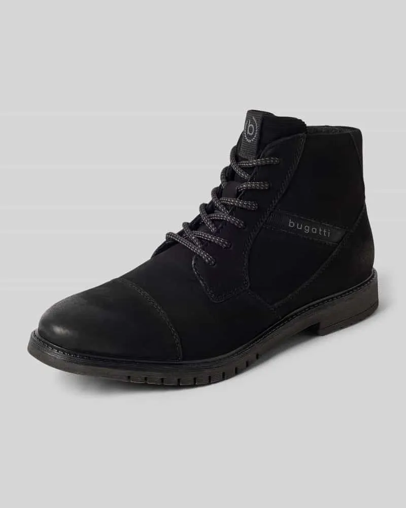 Bugatti Boots aus Leder mit Reißverschluss Modell 'Caj Black