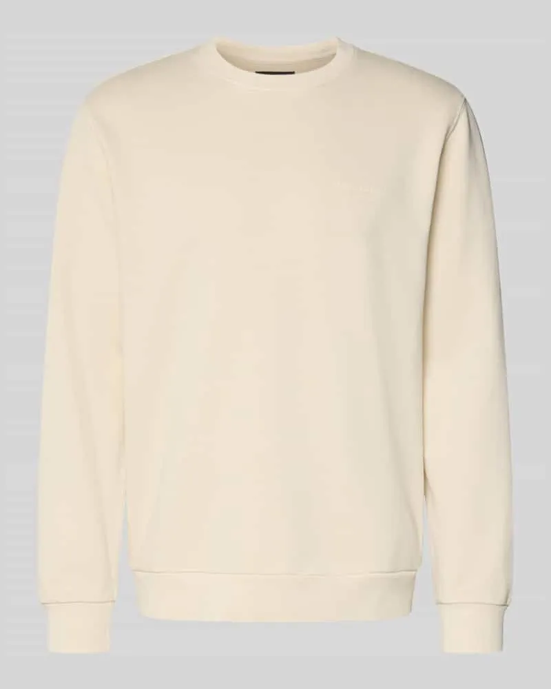 Marc O'Polo Regular Fit Sweatjacke aus reiner Baumwolle Ecru