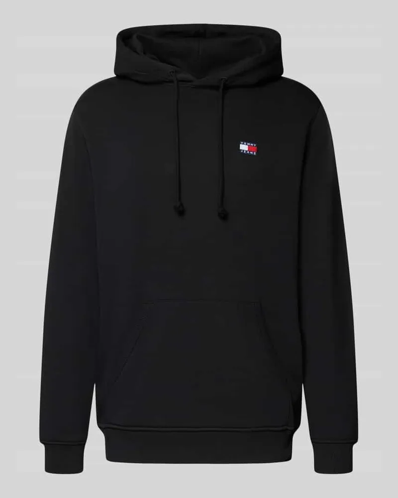 Tommy Hilfiger Regular Fit Hoodie aus reiner Baumwolle Black