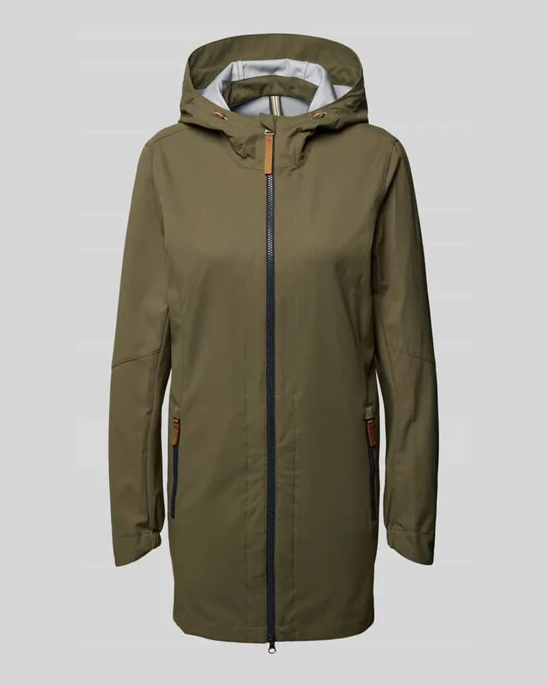 Camel Active Mantel mit Reißverschlusstaschen Oliv
