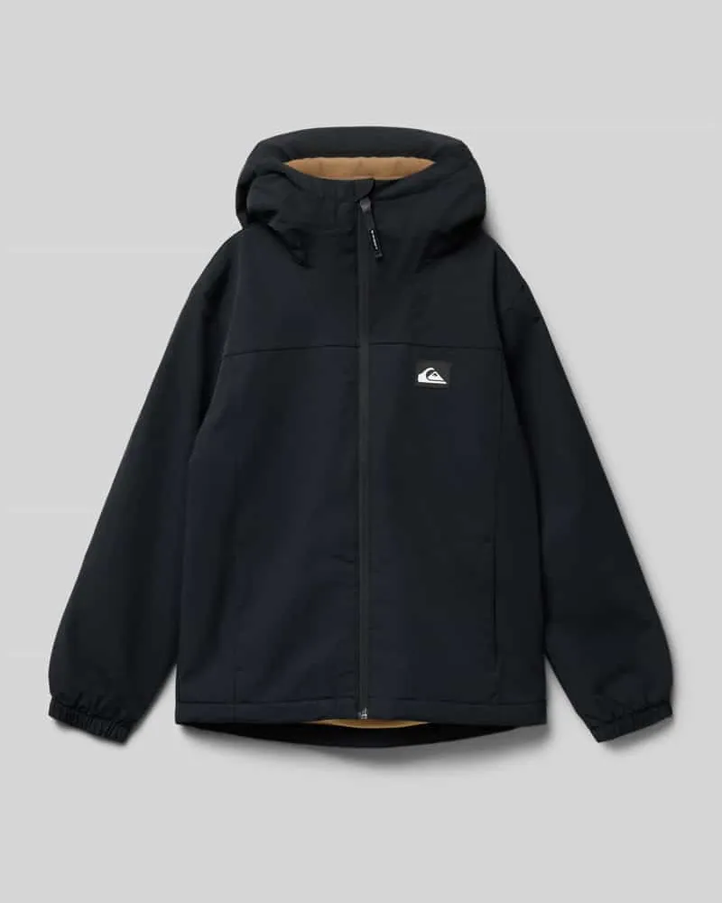 Quiksilver Regular Fit Jacke mit Logo-Patch Modell 'Overcast Black