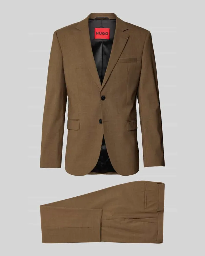HUGO BOSS Extra Slim Fit Anzug mit Schurwoll-Anteil Modell 'ARTI Hellbraun