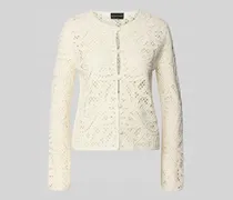 Strickjacke mit Rundhalsausschnitt und Knopfleiste