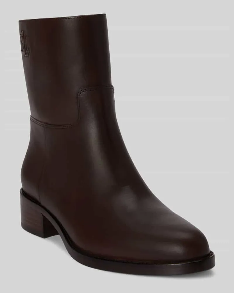 Ralph Lauren Stiefeletten aus echtem Kalbsleder Modell 'KYLE Dunkelbraun