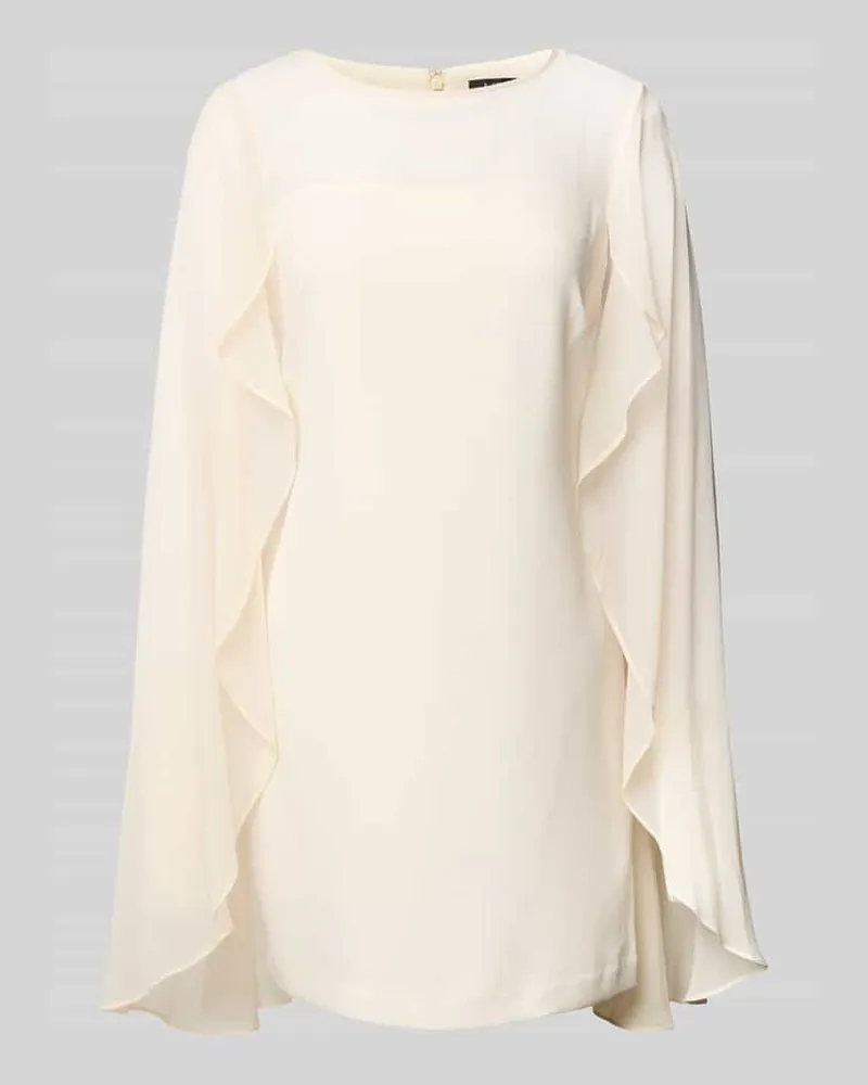 Ralph Lauren Cocktailkleid mit Volants Modell 'Lavati Ecru