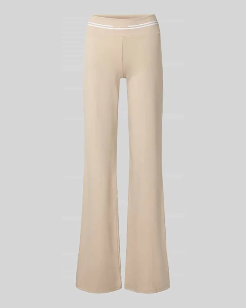 OH APRIL Flared Leggings mit elastischem Bund Modell 'Jasmin Taupe