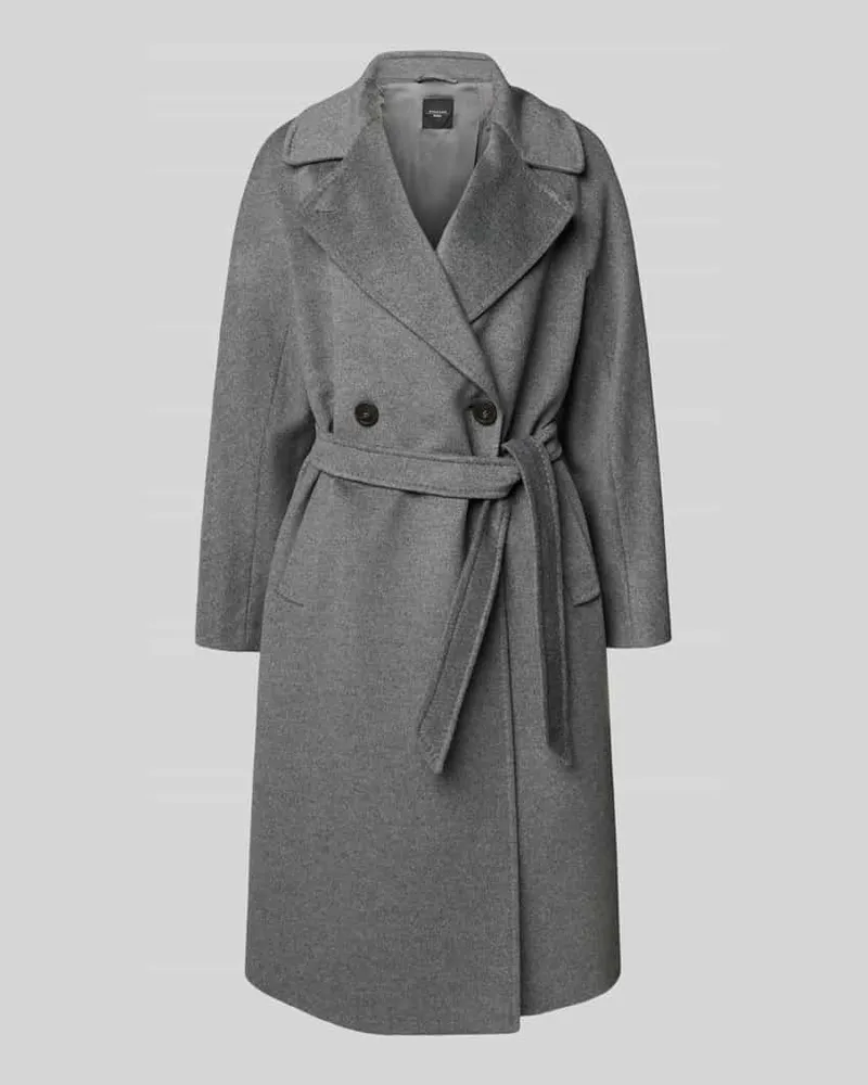 Max Mara Regular Fit Wollmantel aus reiner Schurwolle Modell 'RESINA Dunkelgrau