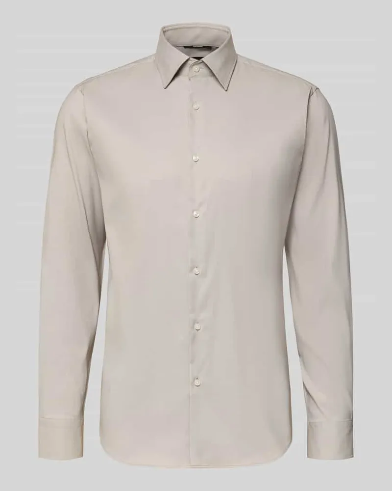 HUGO BOSS Regular Fit Businesshemd aus Stretch-Twill Modell 'P-JOE-KENT-C1-222 Sand