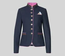 Slim Fit Blazer aus Leinen-Baumwoll-Mix