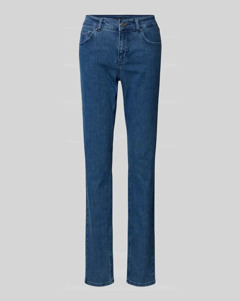 ANGELS  Straight Fit Jeans mit 5-Pocket-Design Modell 'CICI Blau