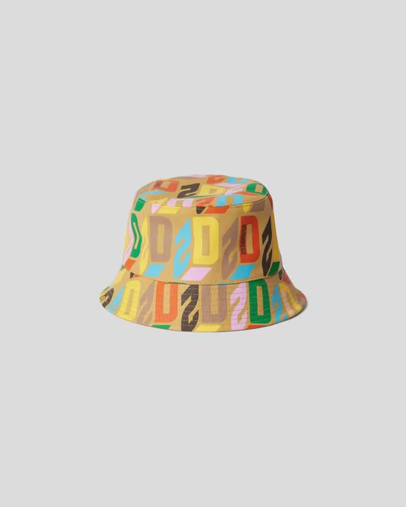 Dsquared2 Bucket Hat mit Logo-Muster Beige