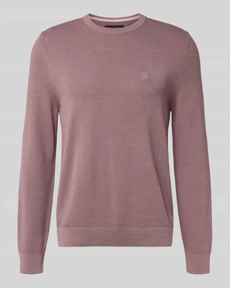 Marc O'Polo Regular Fit Strickpullover aus reiner Baumwolle Altrosa