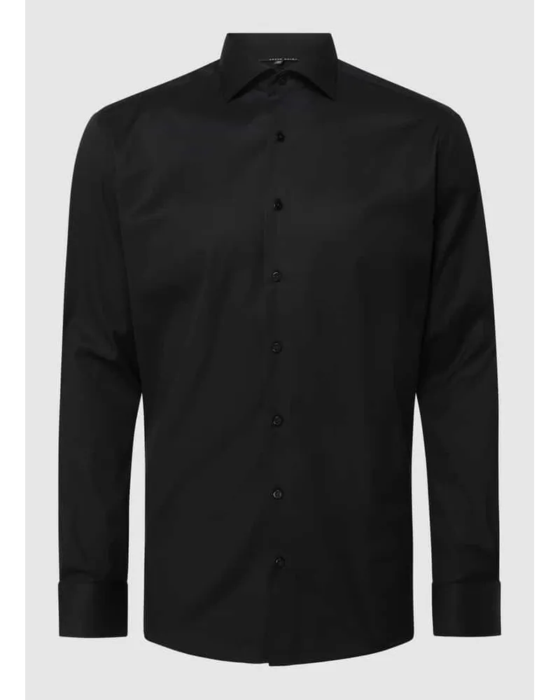Eterna Regular Fit Business-Hemd aus Baumwolle Black