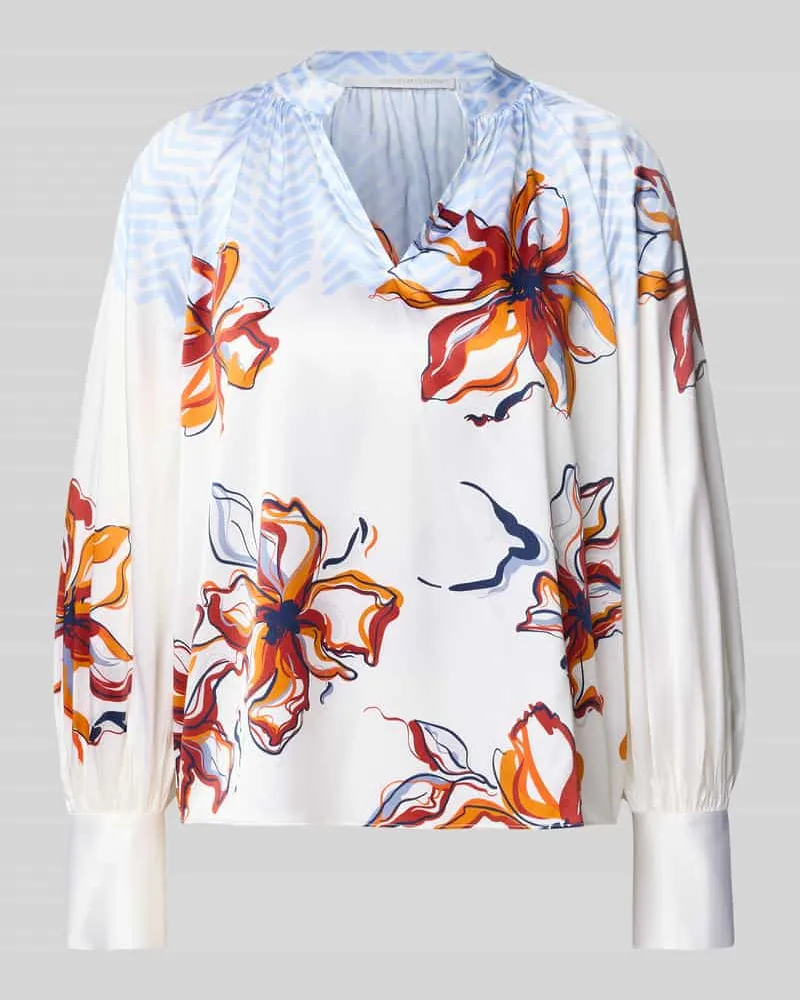 Herzen's Angelegenheit Regular Fit Bluse mit Tunikakragen Hellblau