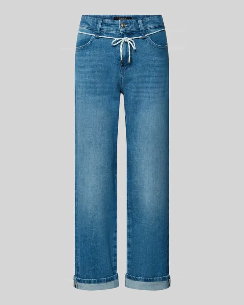 Marc Cain Straight Fit Jeans mit fixierten Beinabschlüssen Hellblau
