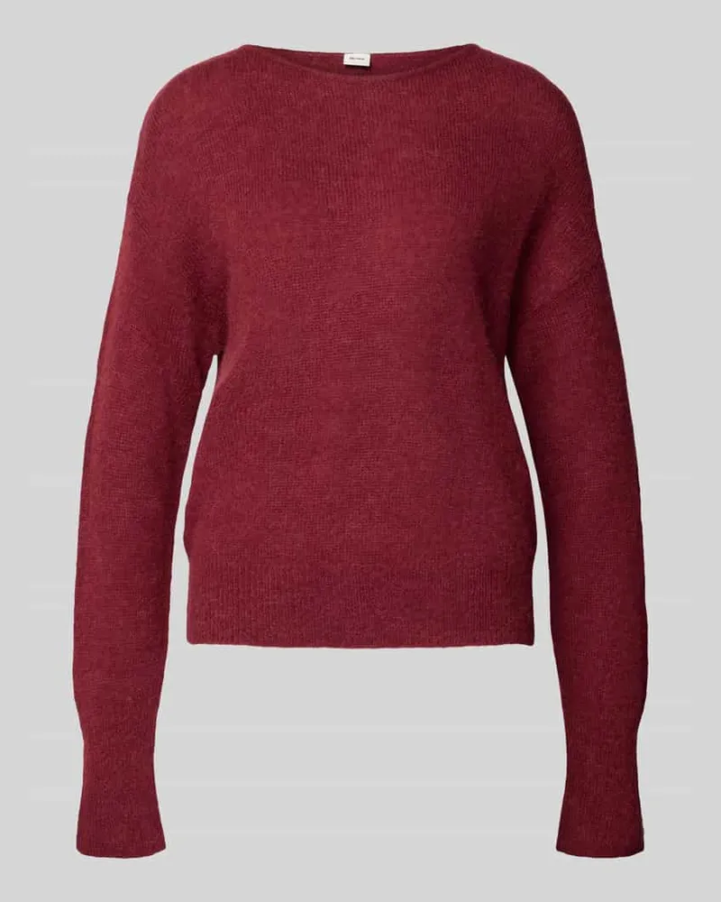 Brax Strickpullover mit gerippten Abschlüssen Modell 'LISA Bordeaux