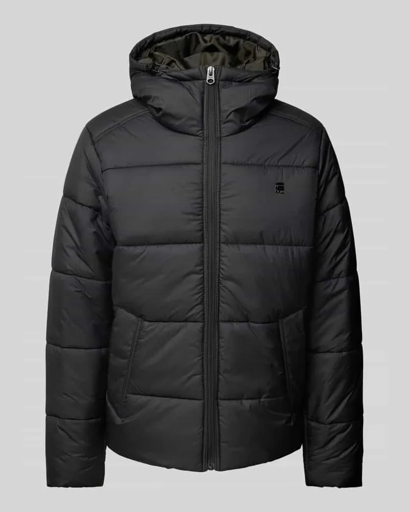G-STAR RAW Steppjacke mit Label-Applikation Black
