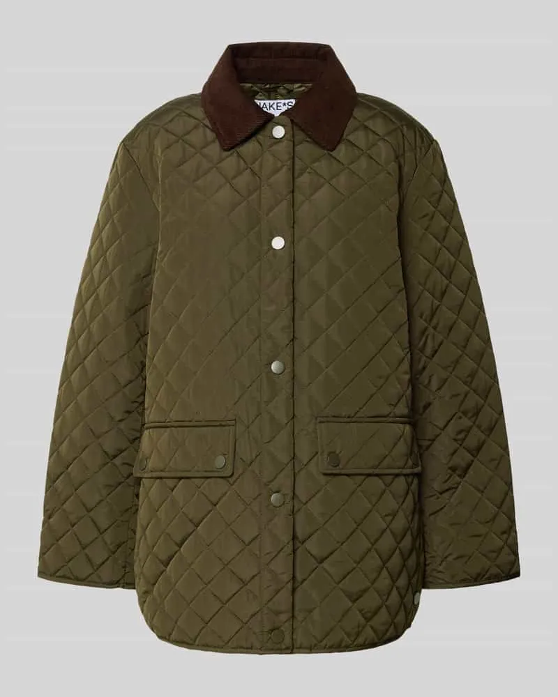 JAKE*S Steppjacke mit Eingrifftaschen Oliv