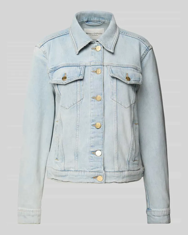 Marc O'Polo Regular Fit Jeansjacke aus Baumwoll-Mix Hellblau