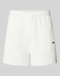 Lacoste Regular Fit Shorts mit elastischem Bund Offwhite