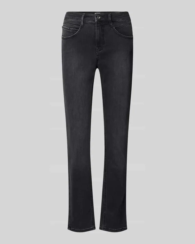 Brax Bootcut Jeans mit Label-Patch Modell 'MARY Dunkelgrau