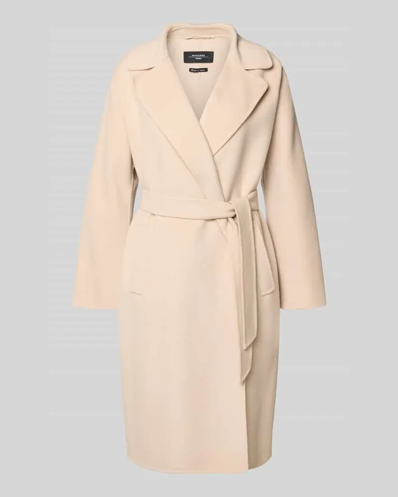 Max Mara Regular Fit Wollmantel aus Schurwoll-Mix Modell 'CIVADA Sand