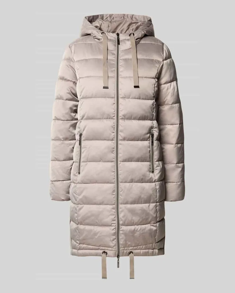 monari Steppmantel mit Kapuze Taupe