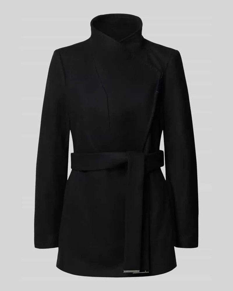 Ted Baker Kurzmantel aus Woll-Mix mit Bindegürtel Modell 'ROSESS Black