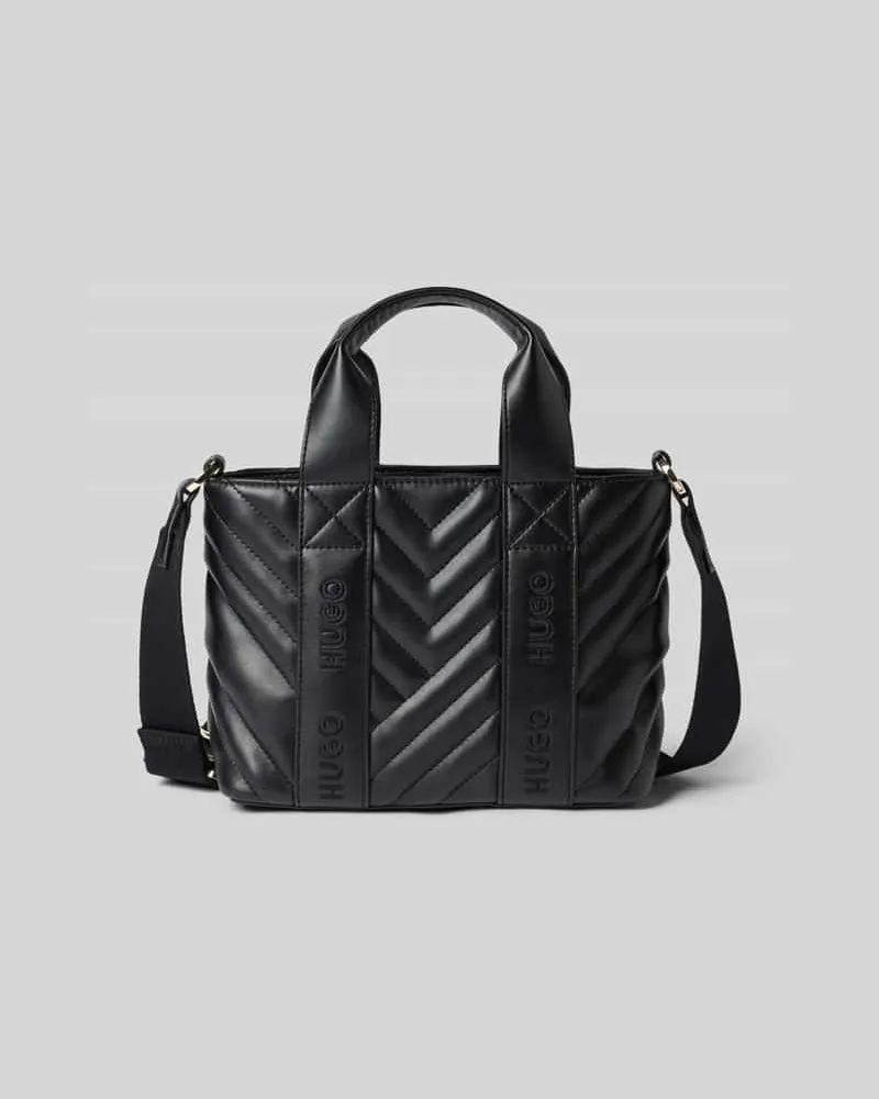 HUGO BOSS Henkeltasche mit abnehmbarem Schulterriemen Modell 'BECKY QL_TOTE MINI Black