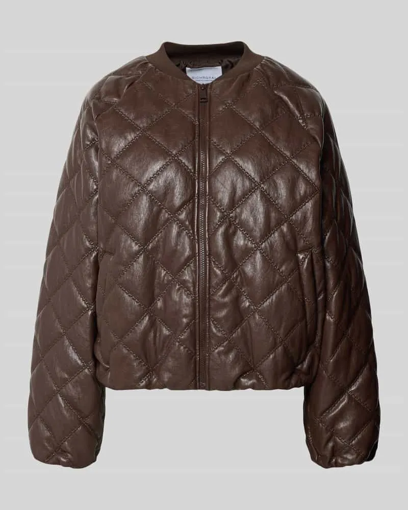 Rich&Royal Regular Fit Jacke in Stepp-Optik Schoko