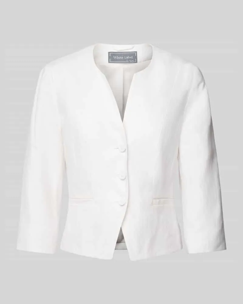 White Label Blazer mit Leistentaschen Offwhite