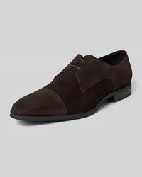 HUGO BOSS Derby-Schuhe aus echtem Leder Modell 'Theon Dunkelbraun