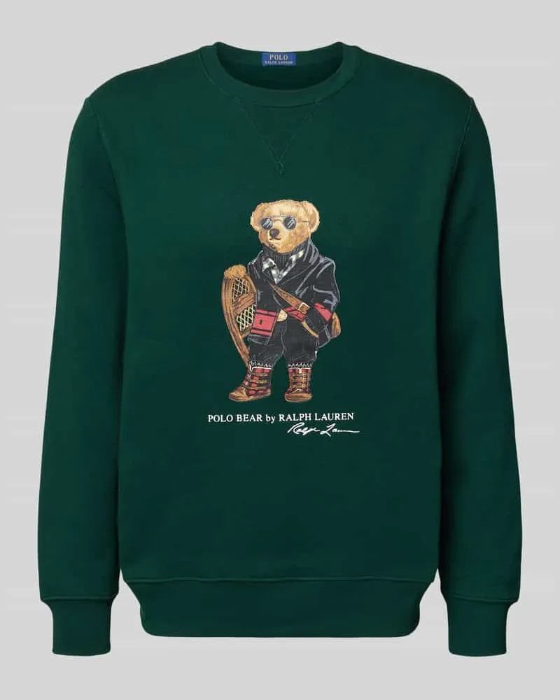 Ralph Lauren Sweatshirt mit Label-Print Dunkelgruen