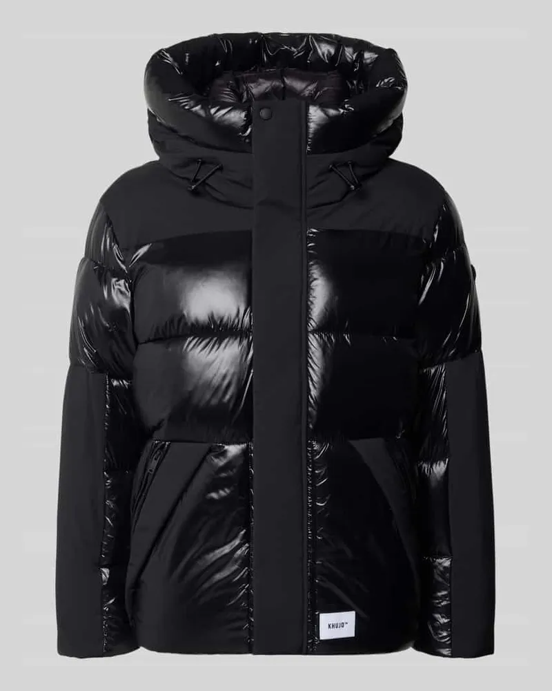 khujo Jacke mit Kapuze und Label-Patch Modell 'ALST2 Black