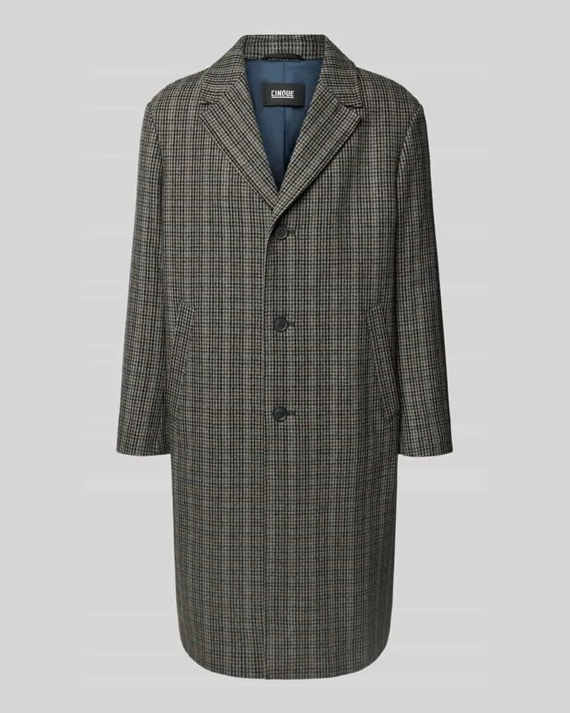 cinque Mantel aus Woll-Mix mit Reverskragen Dunkelgrau