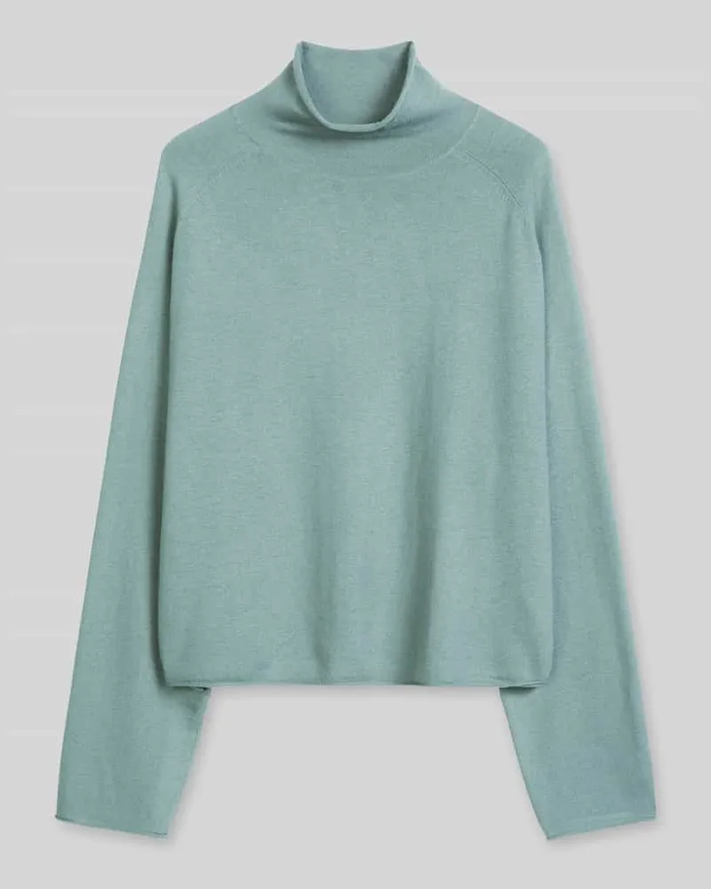 Marc O'Polo Rollkragenpullover mit Mock Neck Aqua
