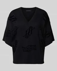 Armani Exchange Strickshirt mit Label-Details Black