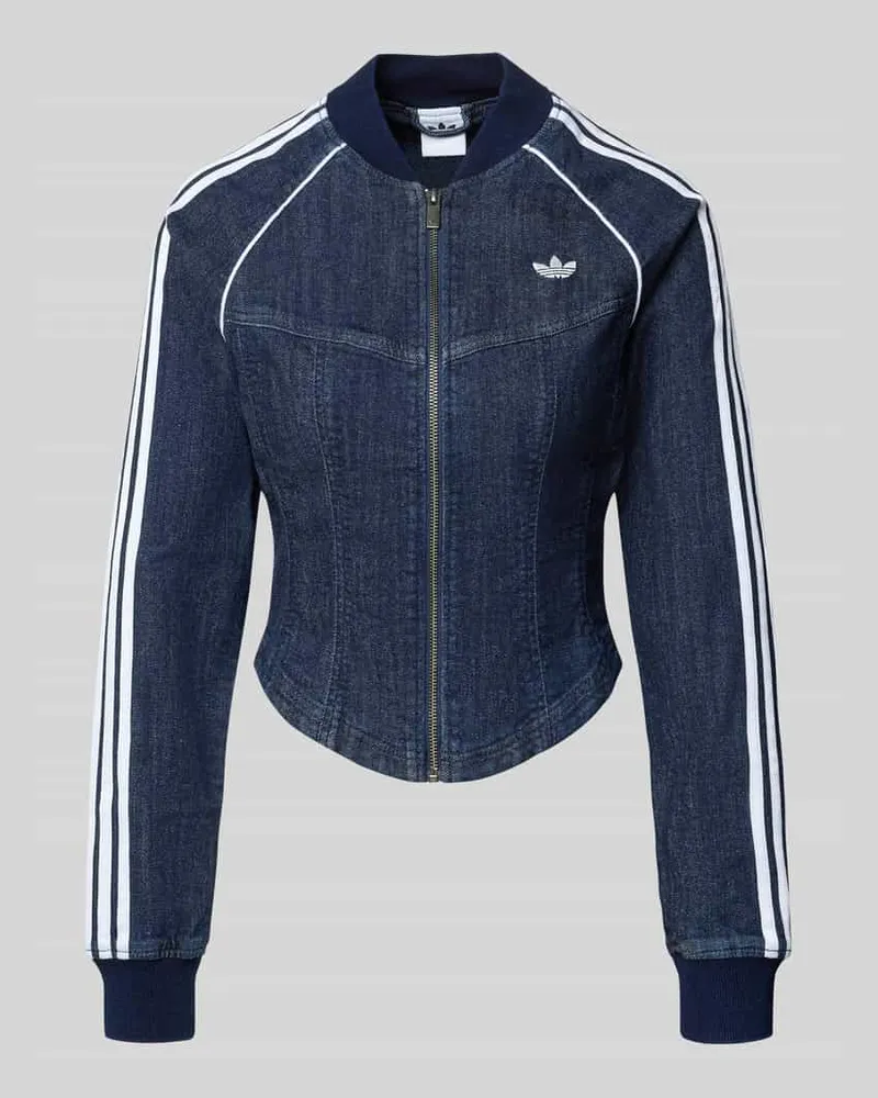 adidas Regular Fit Jeansjacke aus Baumwoll-Mix Modell 'SUPERSTAR Dunkelblau