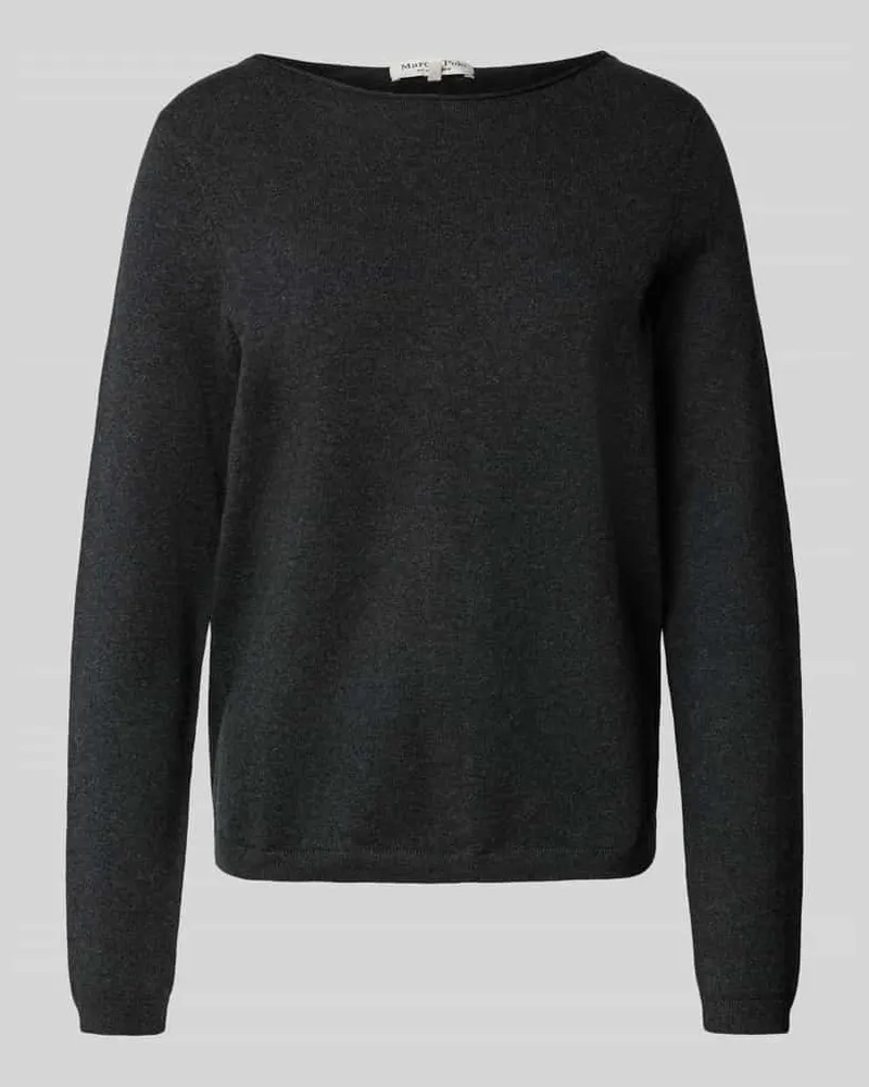 Marc O'Polo Regular Fit Strickpullover mit Schurwoll-Anteil Dunkelgrau