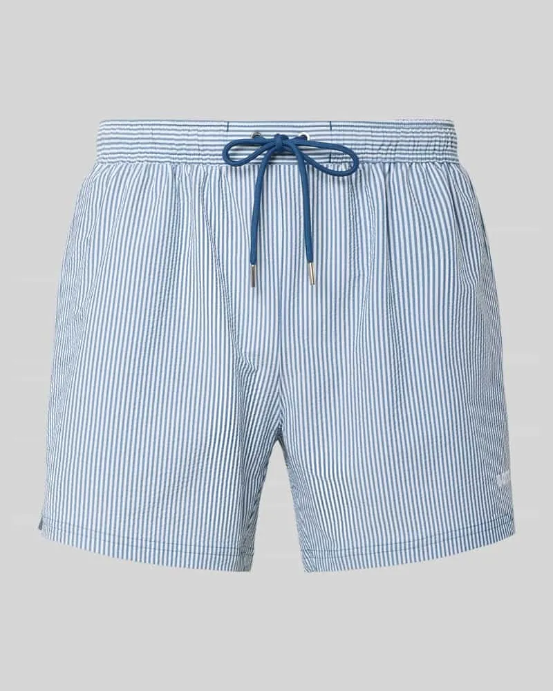 HUGO BOSS Badeshorts mit Tunnelzug Modell 'VELVETFISH Blau