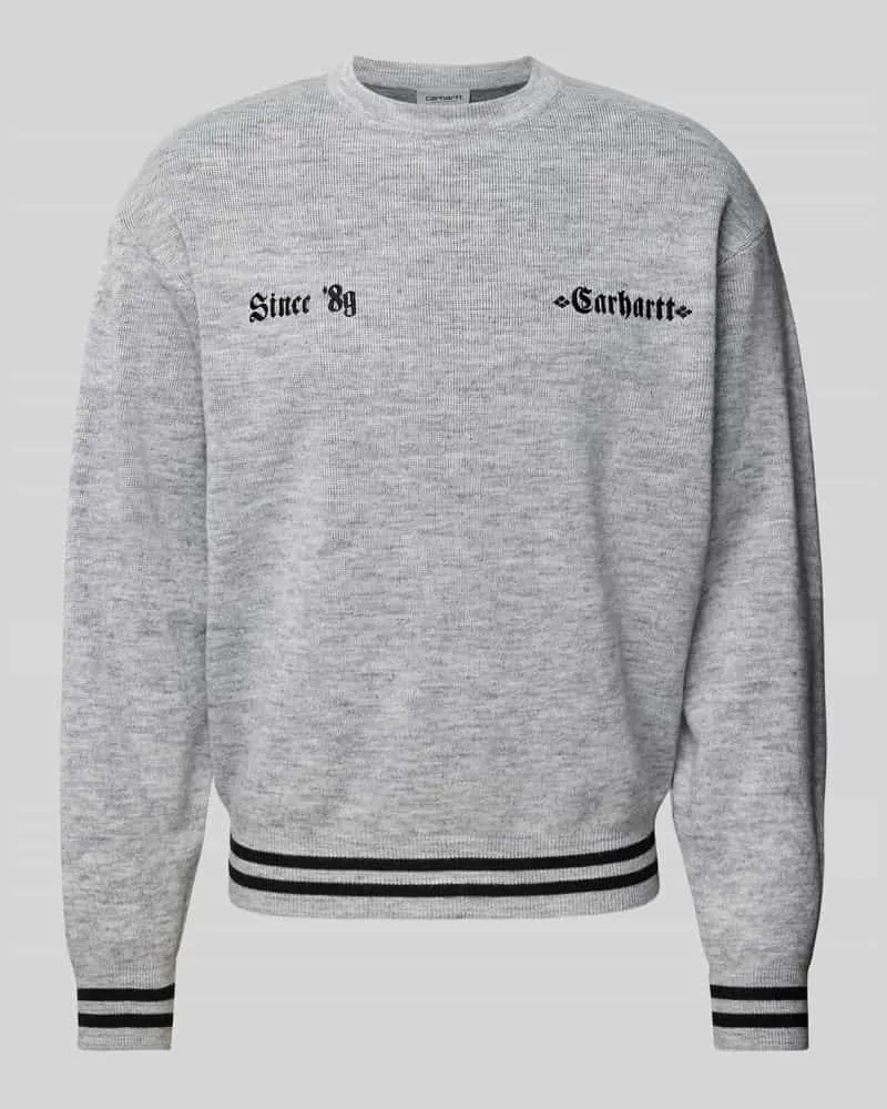 Carhartt WIP Strickpullover mit gerippten Abschlüssen Hellgrau